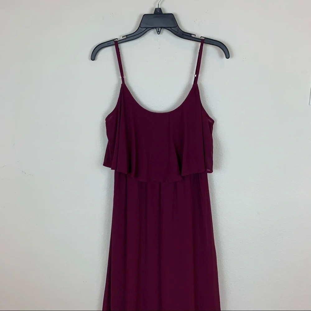 Show Me Your Mumu Bridesmaid Caitlin Ruffle Maxi Dress Size L - Picture 3 of 10